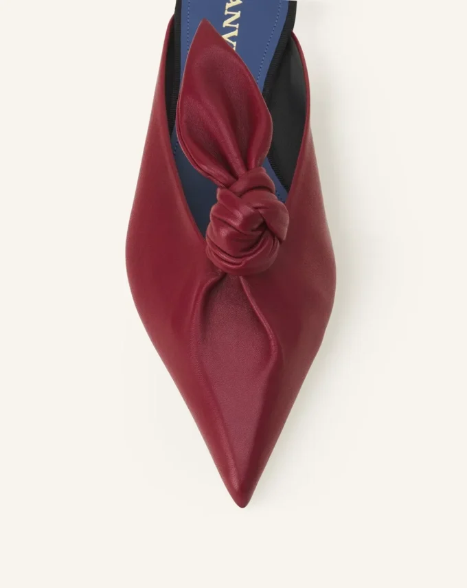 Mules Midnight Step en cuir avec nœud