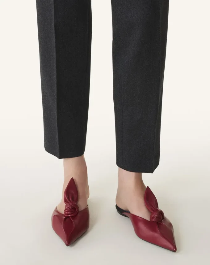 Mules Midnight Step en cuir avec nœud