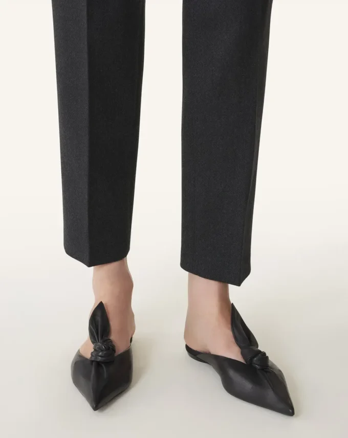 Mules Midnight Step en cuir avec nœud
