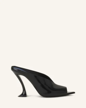 Mules Midnight Step en cuir verni
