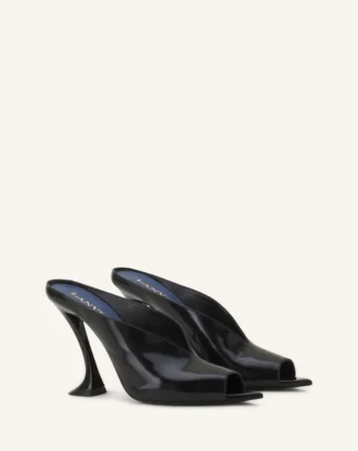 Mules Midnight Step en cuir verni