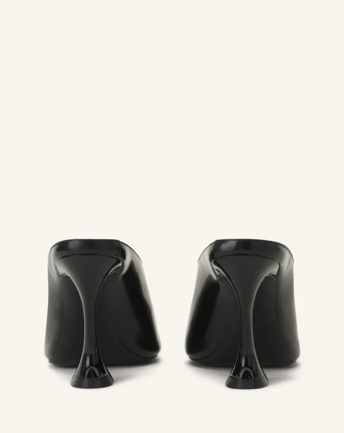 Mules Midnight Step en cuir verni