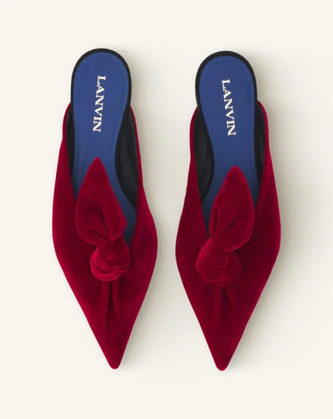 Mules à nœud en velours Midnight Step