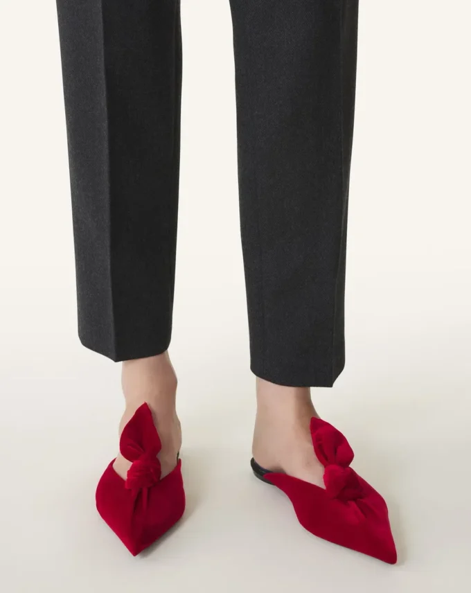 Mules à nœud en velours Midnight Step