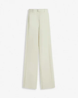 Pantalon ajusté en laine mélangée