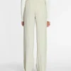 Pantalon ajusté en laine mélangée