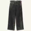 Pantalon ample en denim délavé