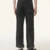 Pantalon ample en denim délavé