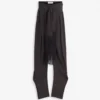 Pantalon bouffant en laine et viscose