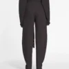 Pantalon bouffant en laine et viscose