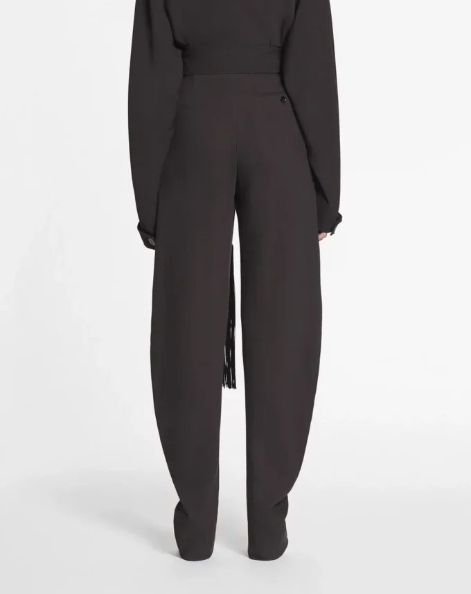 Pantalon bouffant en laine et viscose