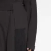 Pantalon bouffant en laine et viscose