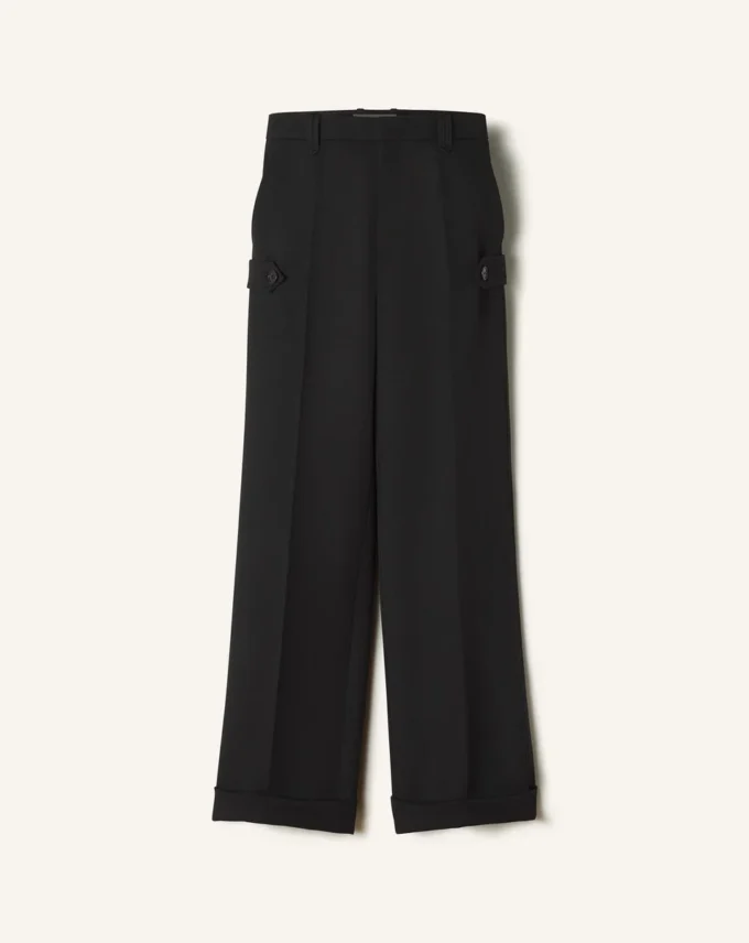 Pantalon chino en laine légère