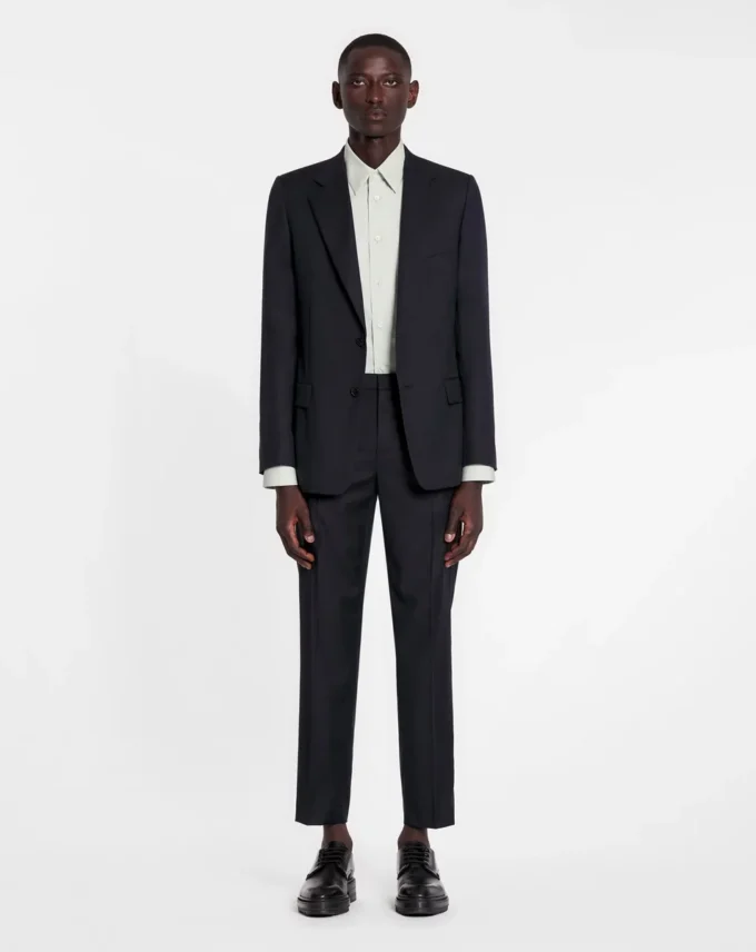 Veste à poches à rabat et boutonnage simple