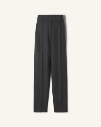 Pantalon cigarette en flanelle