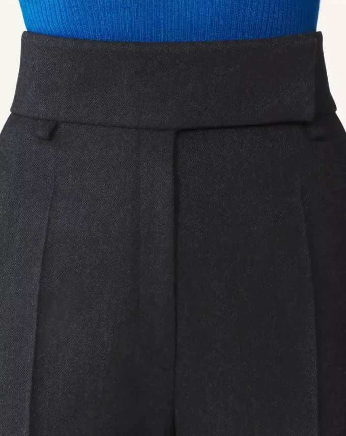 Pantalon cigarette en flanelle