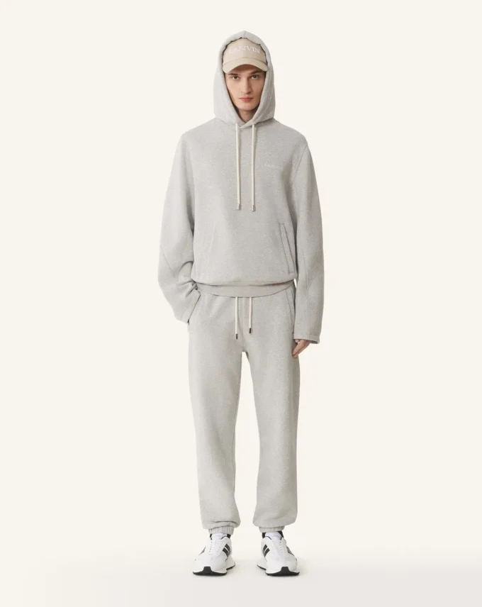 Pantalon de jogging en molleton de coton et cachemire