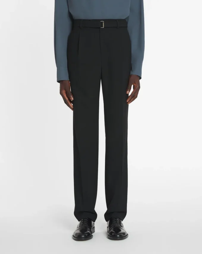 Pantalon droit en laine