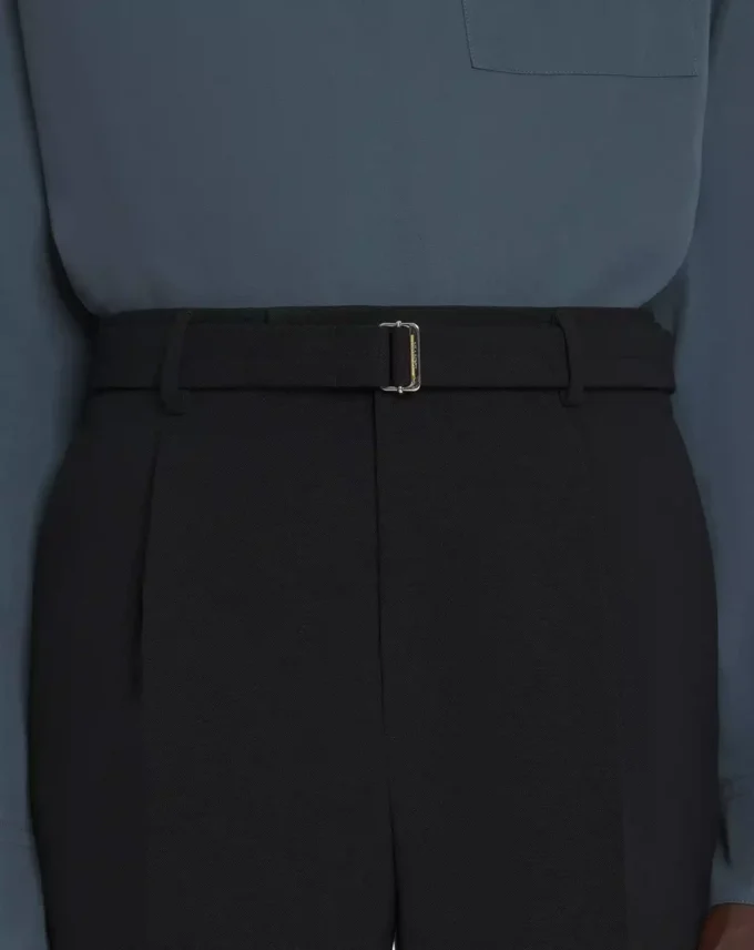 Pantalon droit en laine