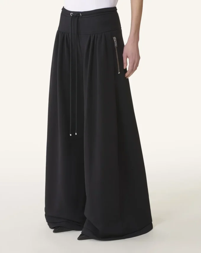 Pantalon en molleton de coton et cachemire