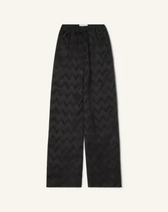 Pantalon fluide en viscose jacquard