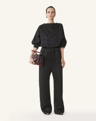 Top fluide en viscose jacquard