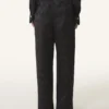 Pantalon fluide en viscose jacquard