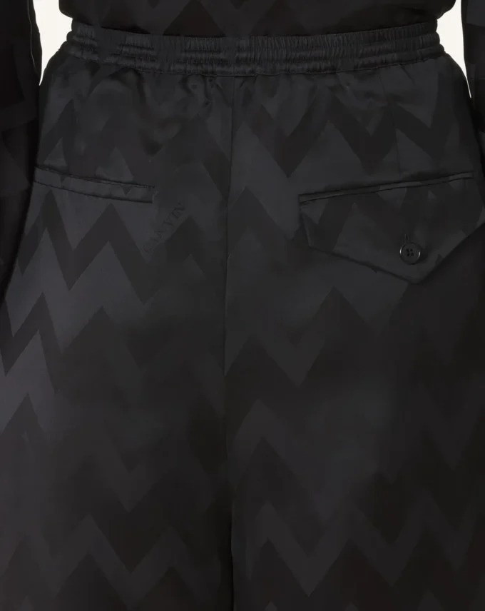 Pantalon fluide en viscose jacquard