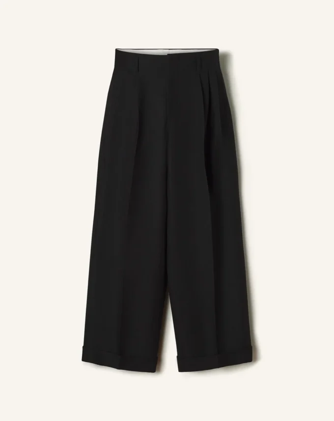 Pantalon large en flanelle