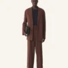 Pantalon large en flanelle
