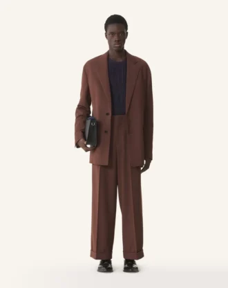 Pantalon large en flanelle