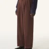 Pantalon large en flanelle