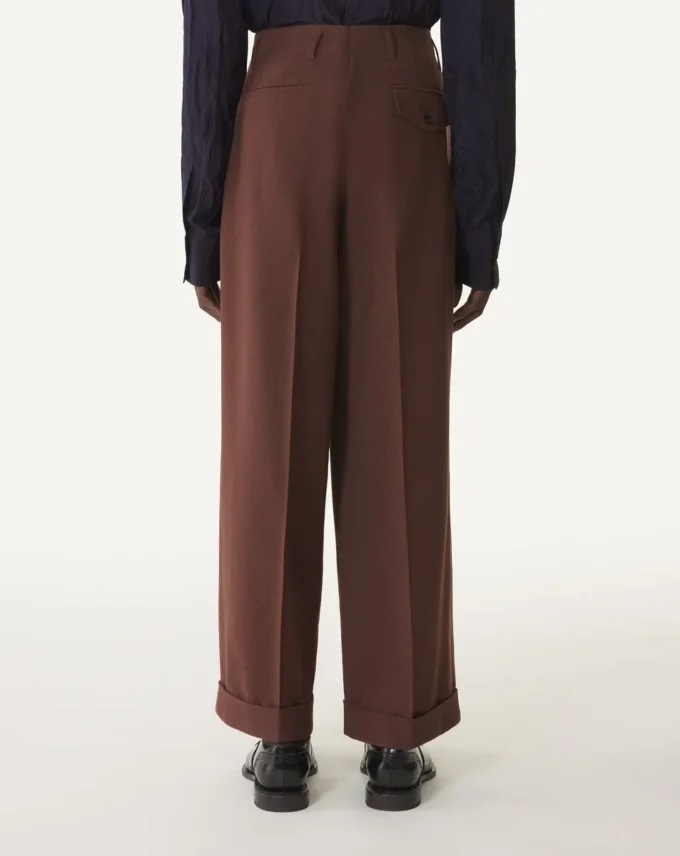 Pantalon large en flanelle