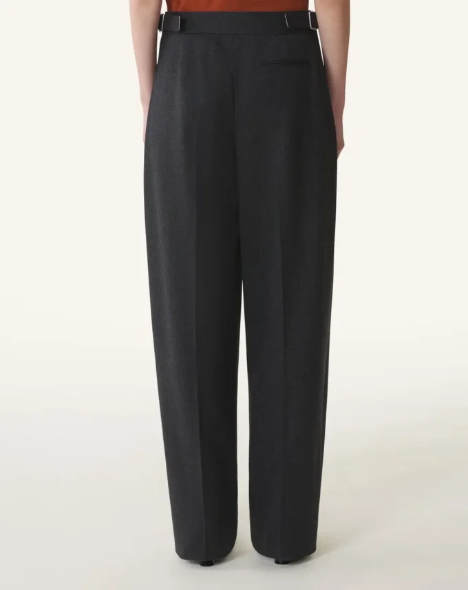 Pantalon large en flanelle
