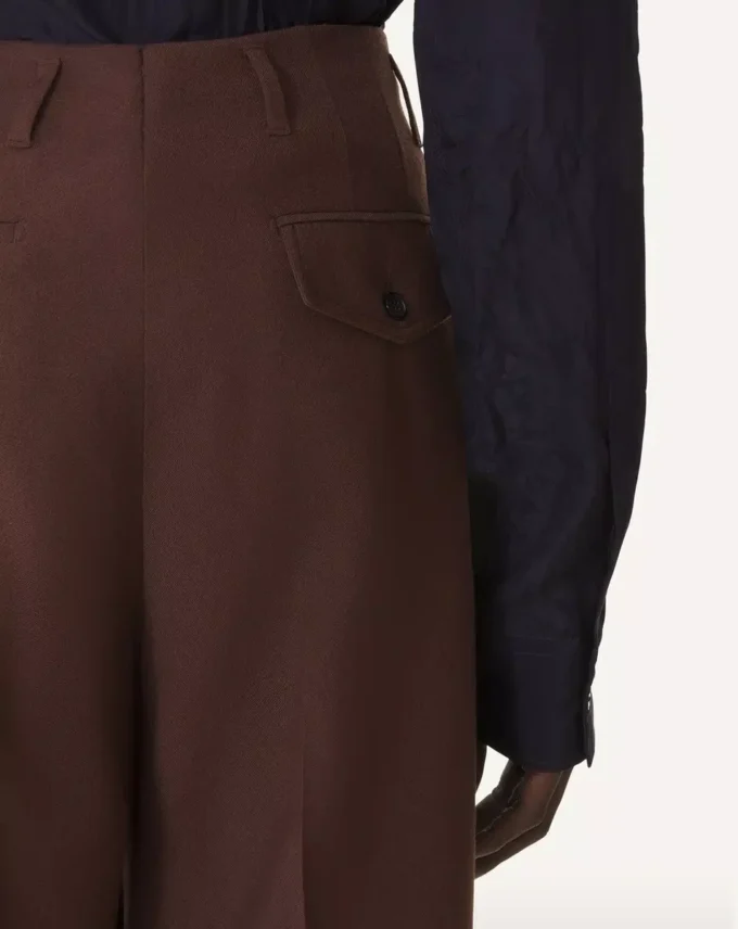 Pantalon large en flanelle