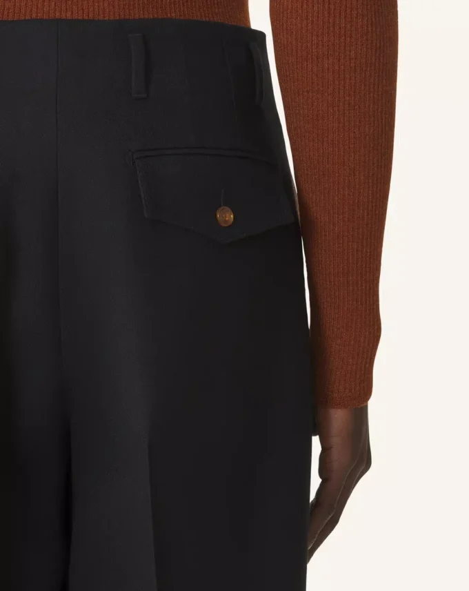 Pantalon large en flanelle