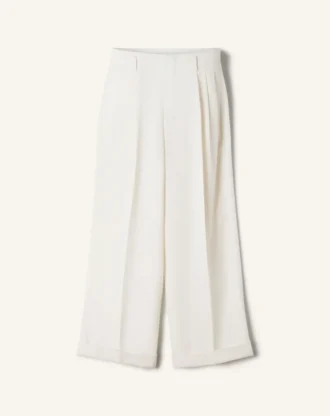 Pantalon large en laine