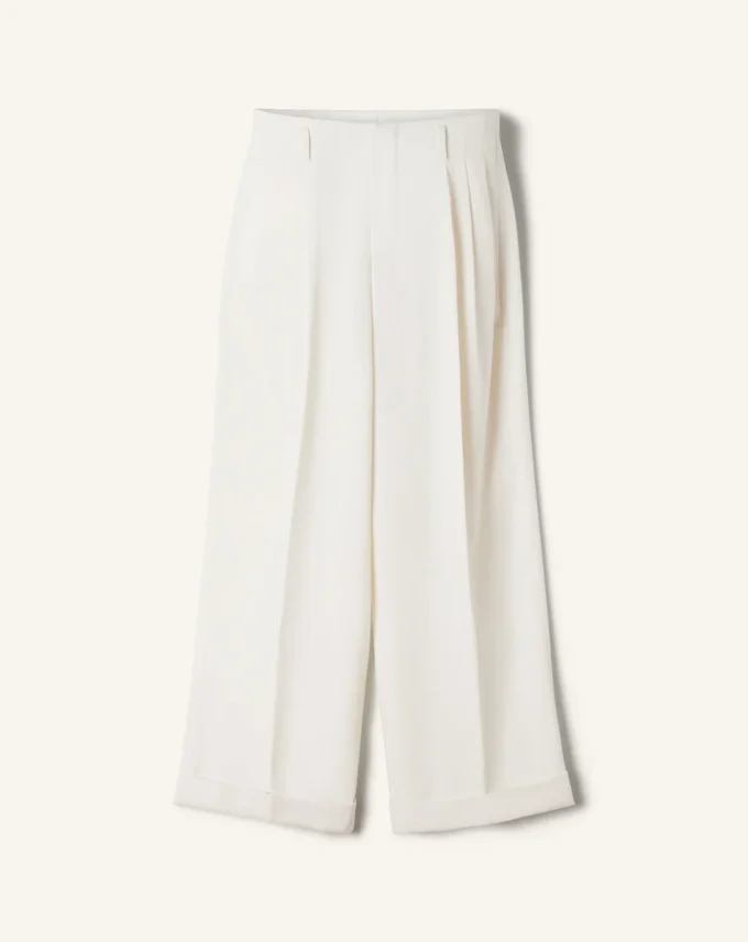 Pantalon large en laine