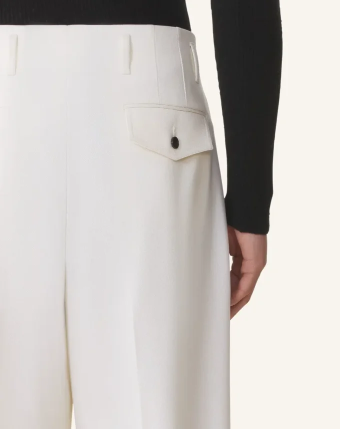 Pantalon large en laine