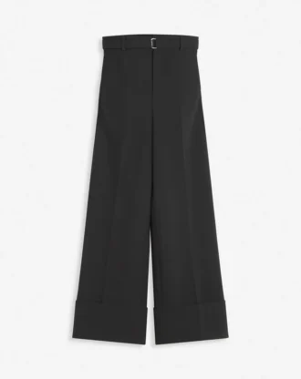 Pantalon large à revers