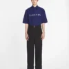 Pantalon large à revers