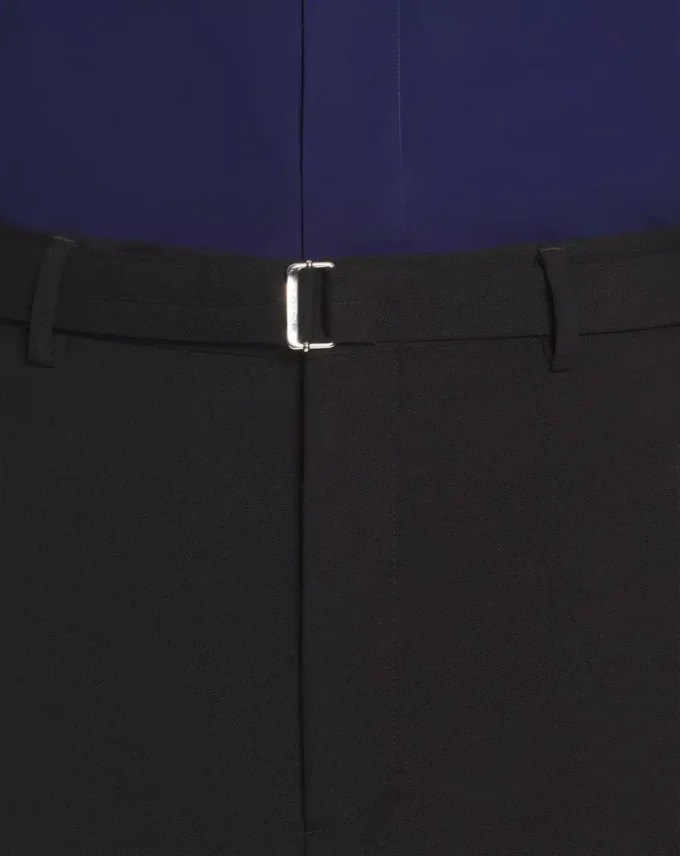 Pantalon large à revers