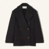 Peacoat court en laine