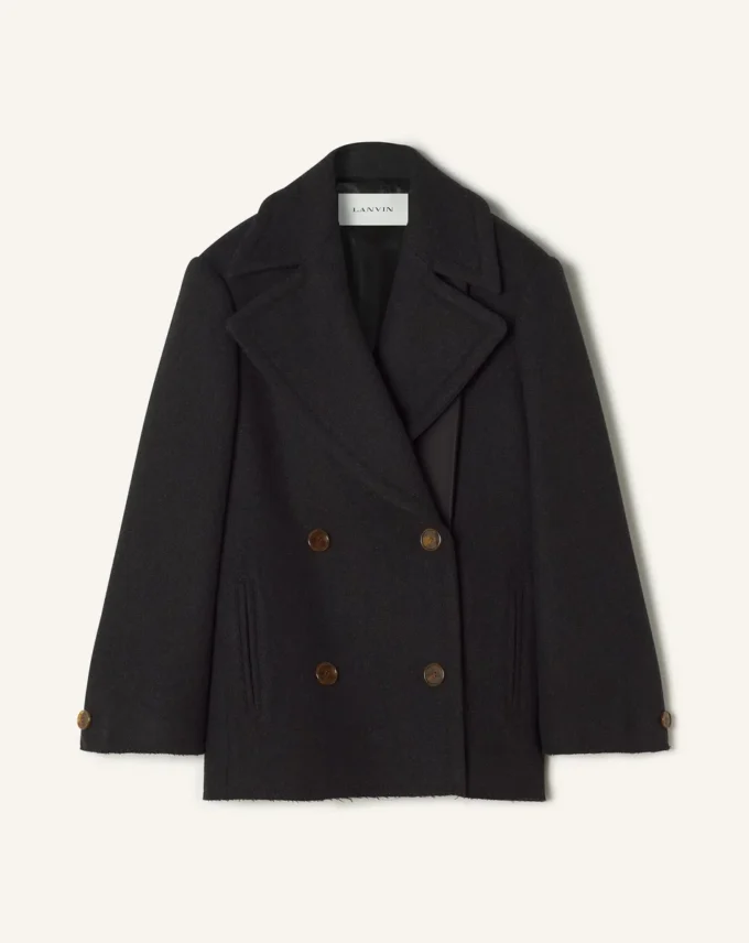 Peacoat court en laine