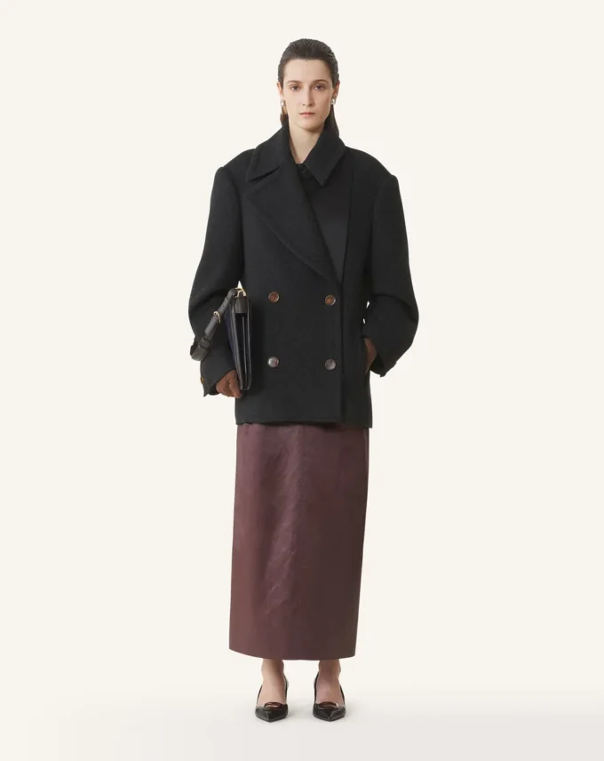 Peacoat court en laine