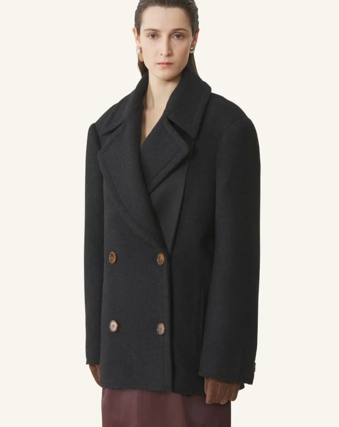 Peacoat court en laine