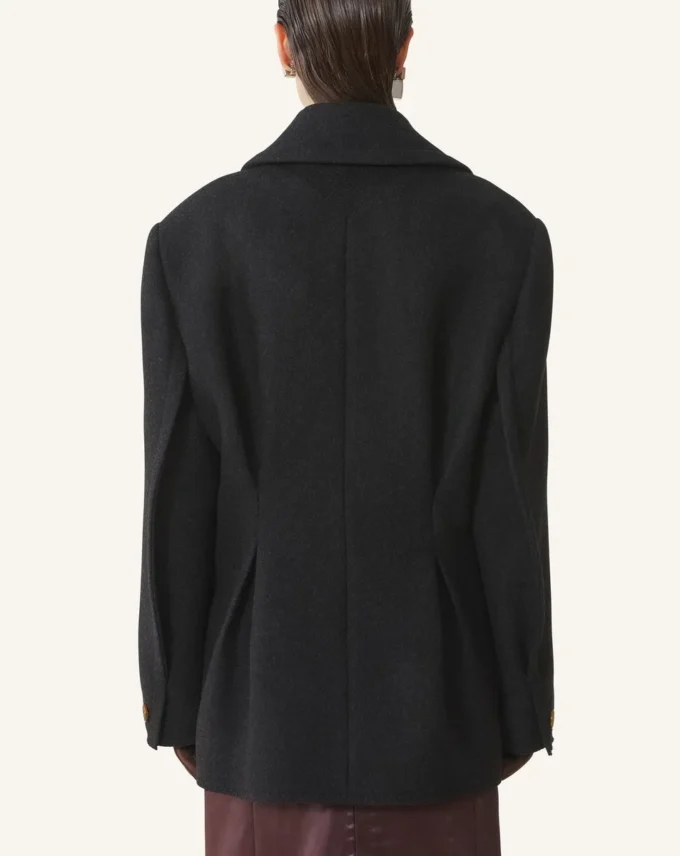 Peacoat court en laine