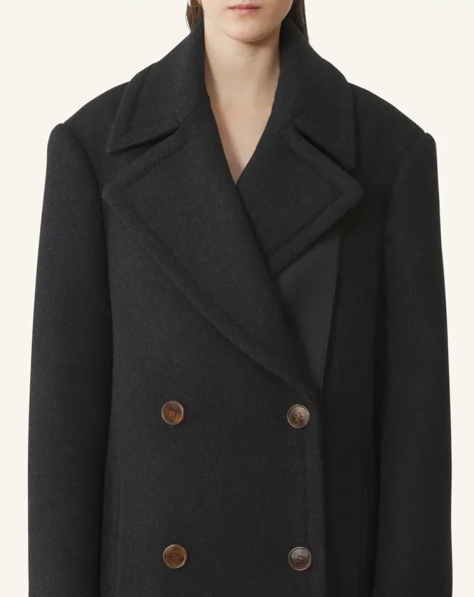 Peacoat court en laine