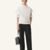 Pull sans manches en laine à détails diamant
