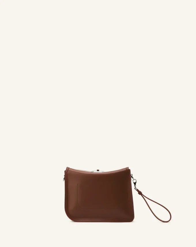 Pochette asymétrique en cuir Compagnon